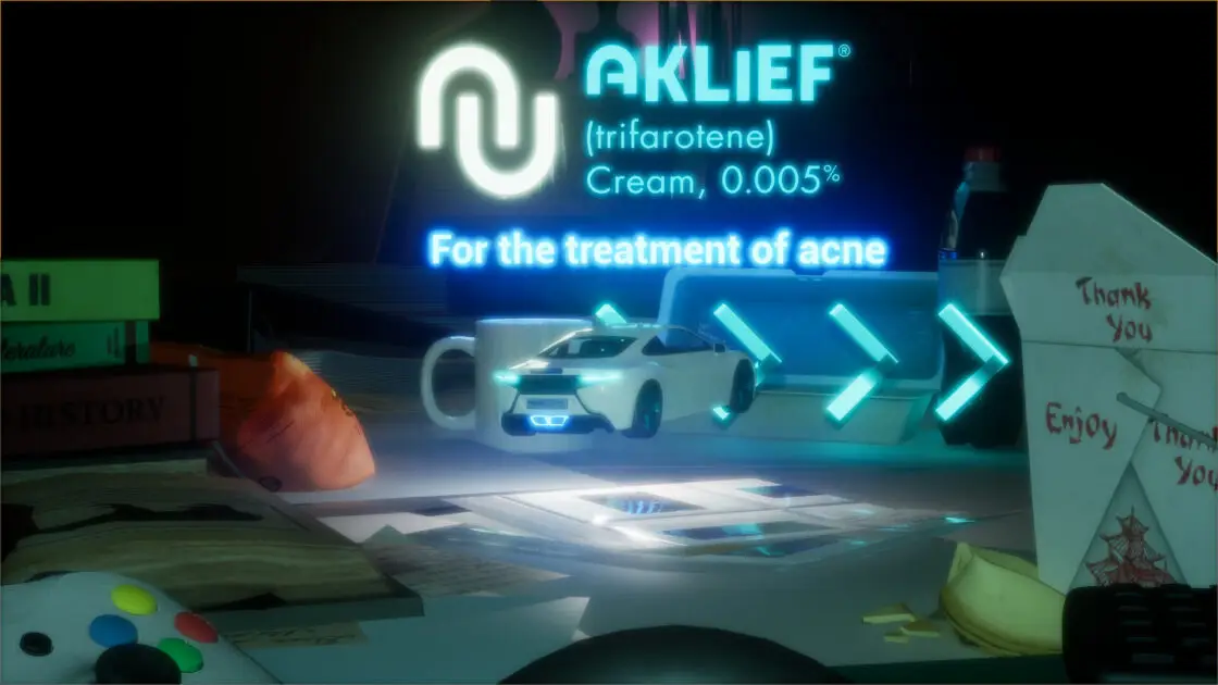 Aklief Trifarotene Cream Driving game Ad​